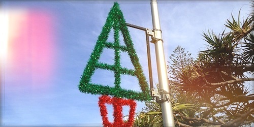Christmas Decorations on the Beach