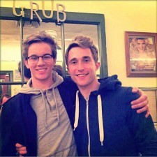 Costars Austin McKenzie (Ben) and Ben Baur (Jace) meeting for the first time. 