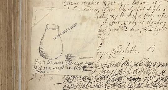 Sketch of Chocolate Pot & Whisk, mid 1660s