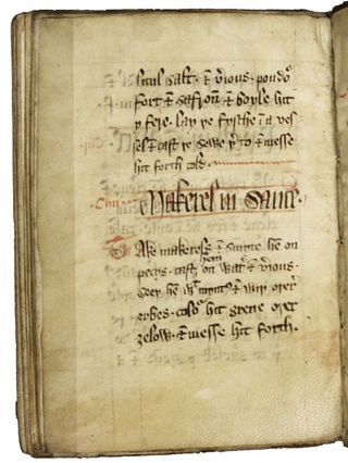 The oldest surviving English cookbook