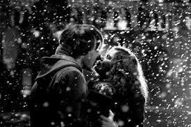 Kissing in the snow