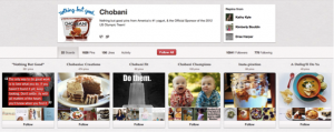 Chobani Pinterest campaigns 