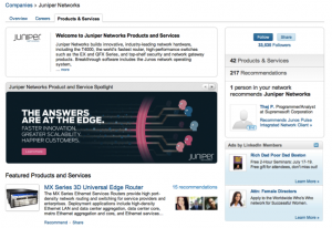 Juniper Networks LinkedIn company page