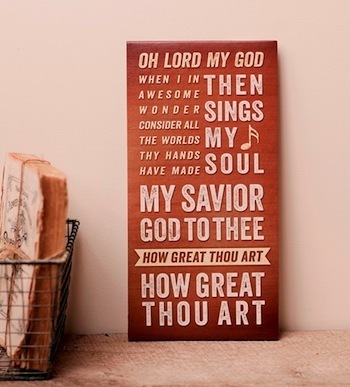 How Great Thou Art Plaque