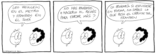 Tira cómica sobre Robert A. Heinlein y Jonathan Franzen y qué libros leer en cada momento.