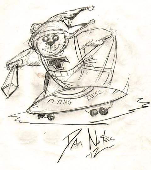 Tristan the Teddy Bear Throwing Shield