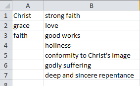 A = justification ; B = sanctification. Thanks for the illustration Dr. Rosenbladt.