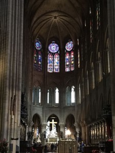 Inside of Notre Dame cathedral