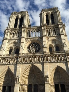 Outside of Notre Dame Cathedral
