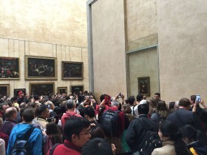 The crowd for the Mona Lisa