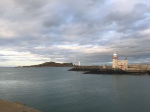 A harbor east of Dublin
