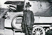 Walt and his ambulance after WWI. Courtesy of Wikipedia