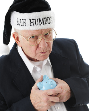 Scrooge in Bah Humbug hat