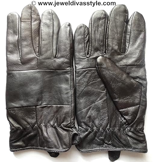 KMART BLACK LEATHER GLOVES