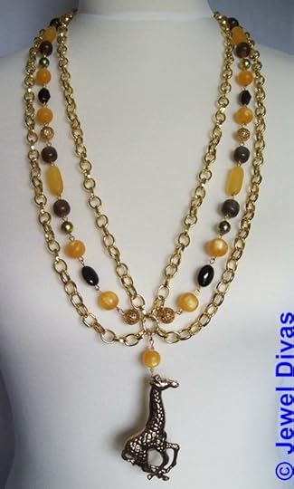 JEWEL DIVAS AFRICAN SAFARI BANANA TREE NECKLACE