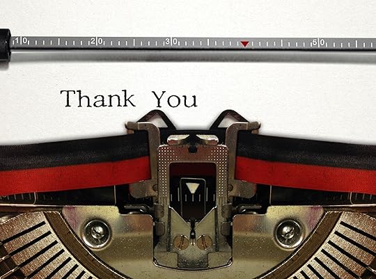 Typewriter Close Up with Thank You Word