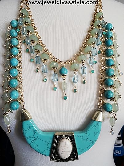 JEWEL DIVAS BLUE NECKLACE