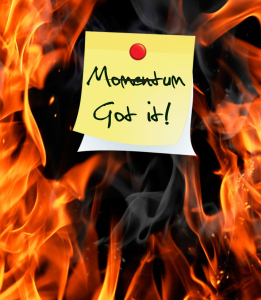 Momentum: Very important when you're blogging