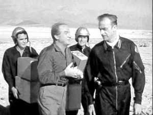 Ted Knight (third from left) in the Twilight Zone episode, The Lonely.