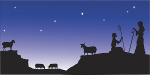 Shepherds at Christmas