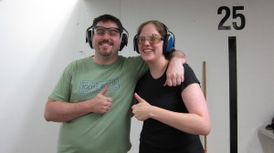 Yep, you guessed it. He's even a better shot than me.