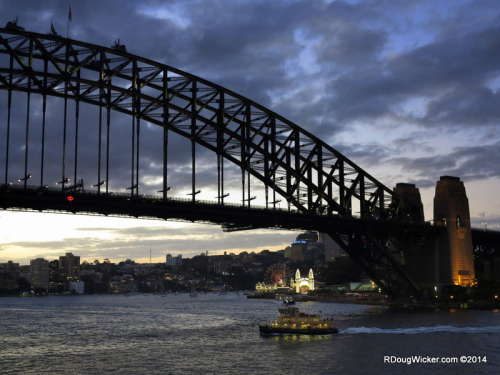 Sydney Harbour Bridge at dusk