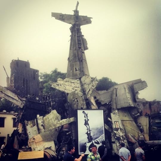 Aerial warfare sculpture