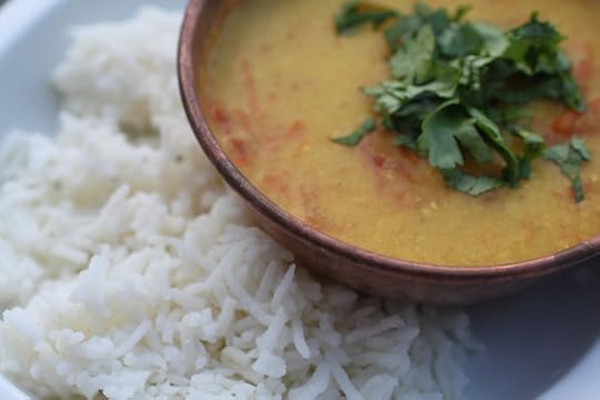Red Lentils with Tomatoes and Cilantro