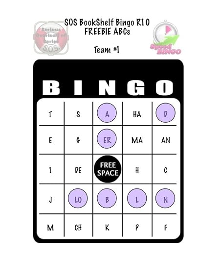 SOS book shelf bingo card