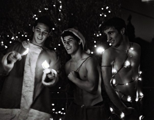 christmas lightb&w