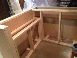 Placing the inner cabinet veneer