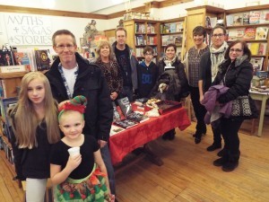 Wonderful to have cousin Jason, Michelle and Taya and Natasha drive from Innisfil to Blue Heron Books. Sister Lynn and niece Katy drove from Mississauga, and friend Angie and family from Vaughn. Thank you so much for coming to this book signing and supporting Indie Authors, J.R. and I.