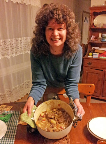 Kim with beef stew