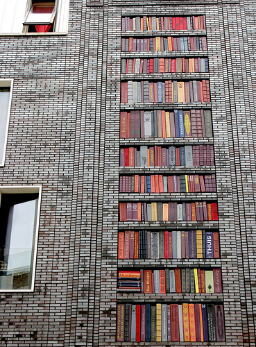 wall of books by andrevanb