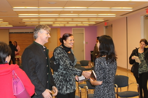 With Manfred and Vesna. My friend Cristina came to talk with me.