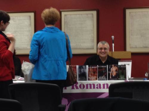 S.C. Mitchell at book signing