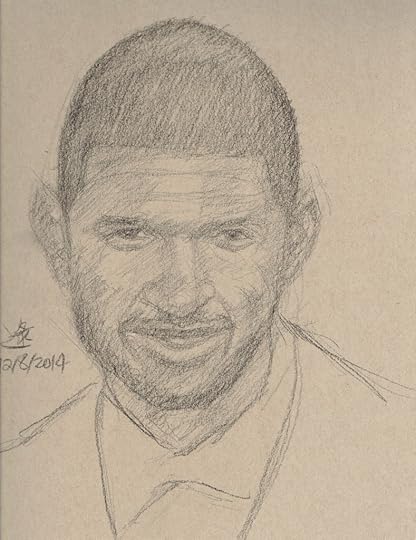 Charcoal #Portrait #Usher by M Eigh #UR #GraceMiguel #JustinBieber Original #Art only $7.99 at http://etsy.me/1GaBIaM