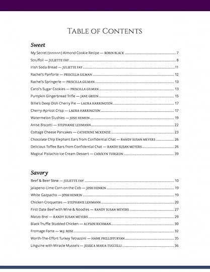 StoriedRecipes table of contents-111414