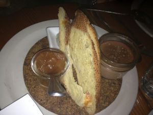 The guinea hen liver mousse. 