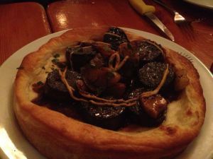 The blood sausage tart. It's an acquired taste - which, yes, I've acquired.