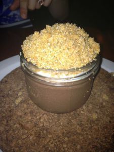 The uber dark chocolaty dark chocolate pot e creme.