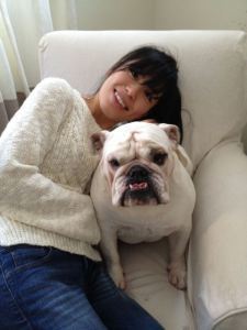 Akemi spending time with the extended family. In this case - Lola.
