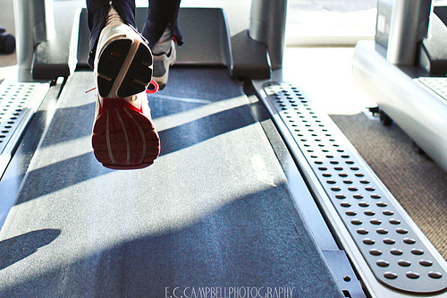 running on treadmill