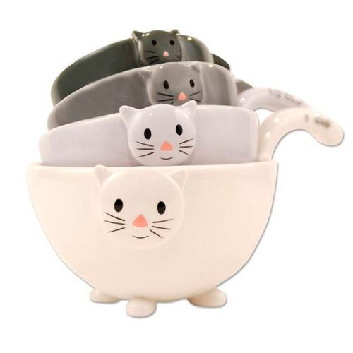Ceramic Cat Measuring Cups