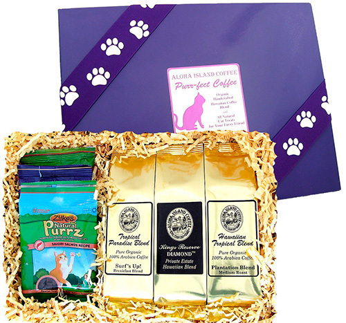 Kona Hawaiian Coffee and Treats for Kitty