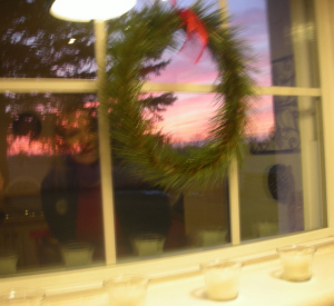 Sunset from kitchen window0001