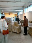 The books are about to be shipped to the lorries that will take them to bookstores