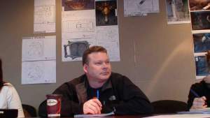 VFX Supervisor Mark Savela at the Search and Rescue concept meeting.