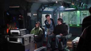 Stand-ins (or, more appropriately in this case, sit-ins) aboard the Daedalus. 
