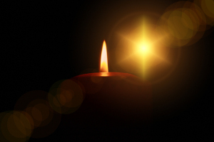 candle in dark